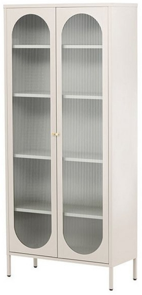 ebuy24 Vitrine Lima Vitrinenschrank 2 Türen beige. Bild 1