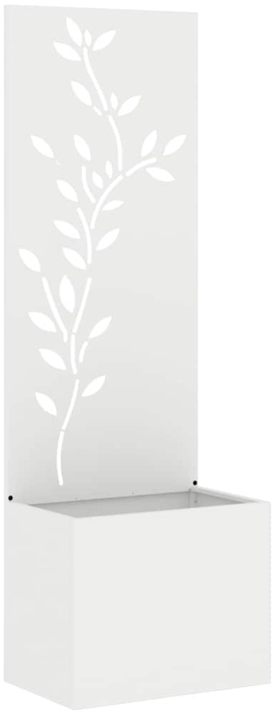 vidaXL Garten Sichtschutz-Leinwand Floral Weiß 50 x 140 cm 876477 Bild 1