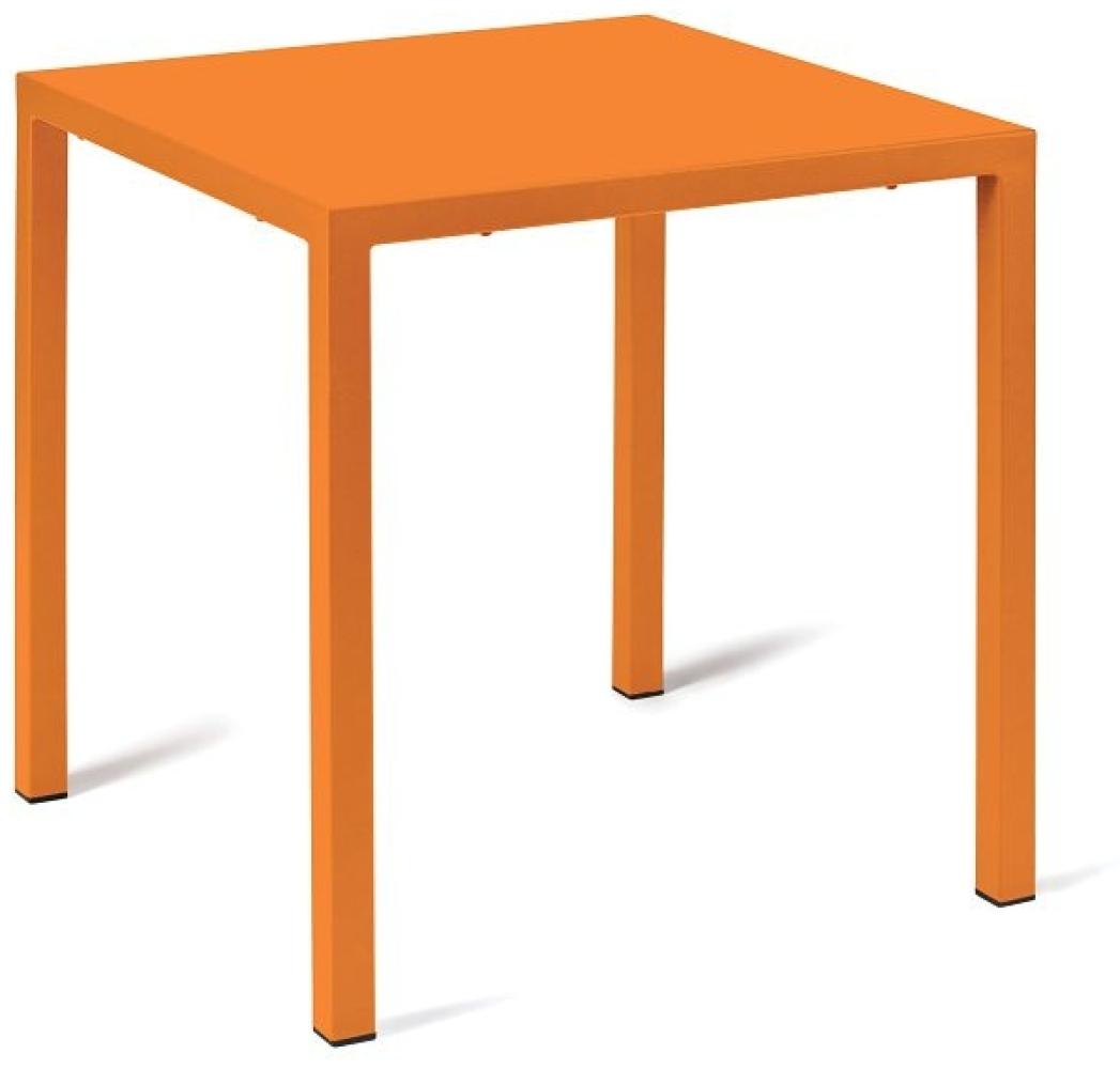 Kleiner Beistelltisch Quatris 60x60x75 cm orange Bild 1