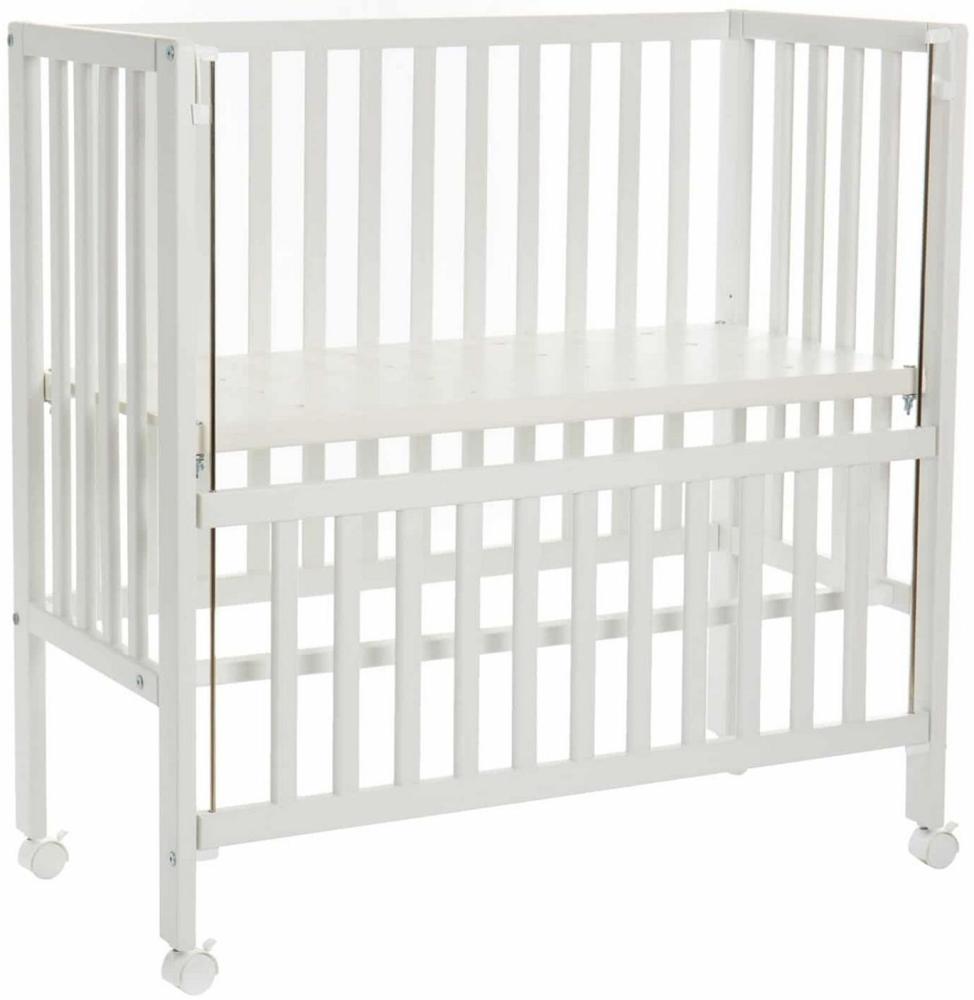 Fillikid 'Cocon Plus' Beistellbett, weiß, 5-fach höhenverstellbar, Buche massiv Bild 1