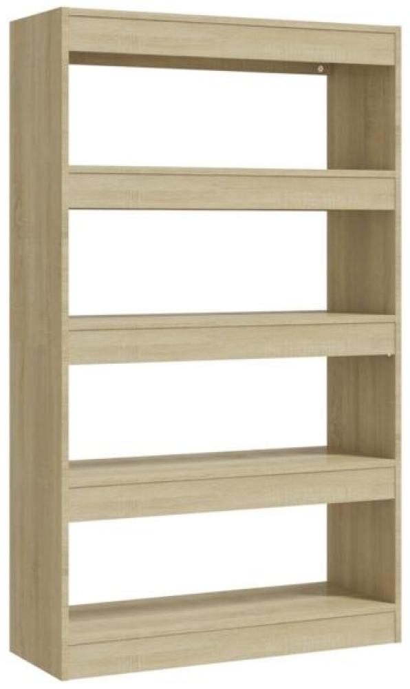 vidaXL Bücherregal/Raumteiler Sonoma-Eiche 80x30x135 cm Holzwerkstoff 811712 Bild 1