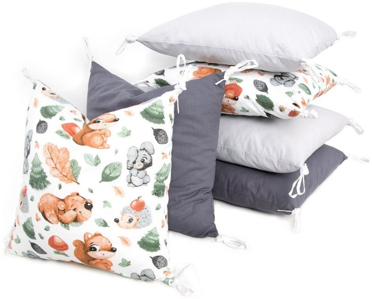 Amilian Bettnestchen 210 cm (6 Polster ca. 35 x 35 cm) Bettumrandung - Umrandungen, (Kissen als Nestchen, Kantenschutz), Umrandungen Bild 1