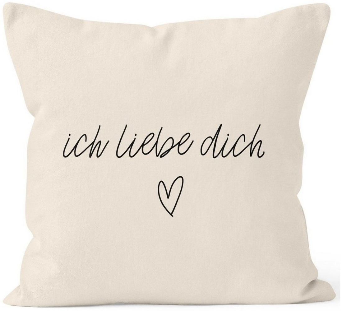 MoonWorks Dekokissen Kissenbezug Kissenhülle Ich liebe Dich Liebe Love Geschenk Deko-Kissen Baumwolle MoonWorks® Bild 1