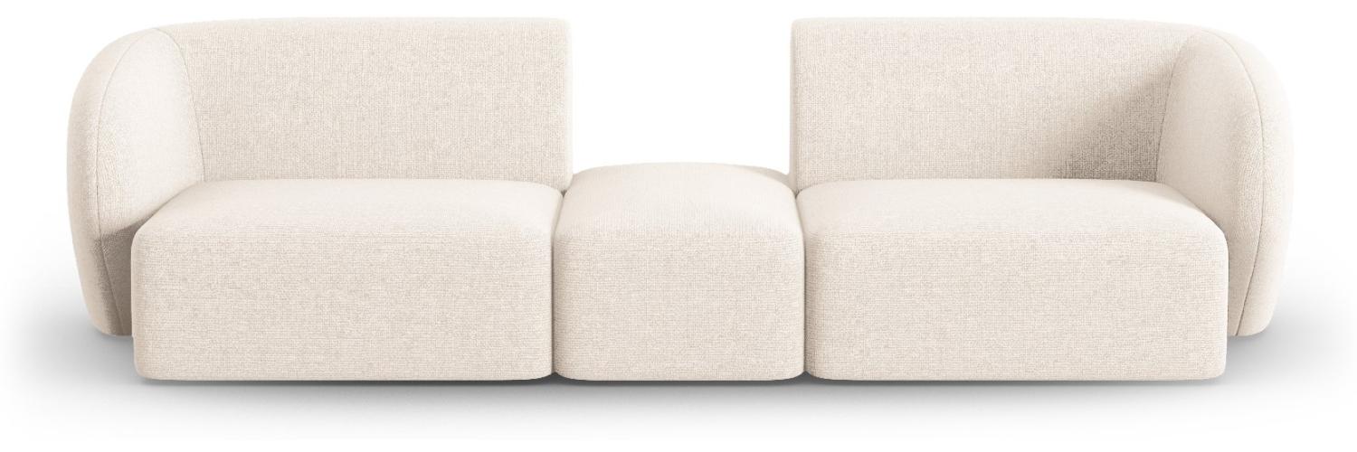 Micadoni Modulares Sofa Shane 2-Sitzer Mitte offen Chenille Hellbeige Melange Bild 1