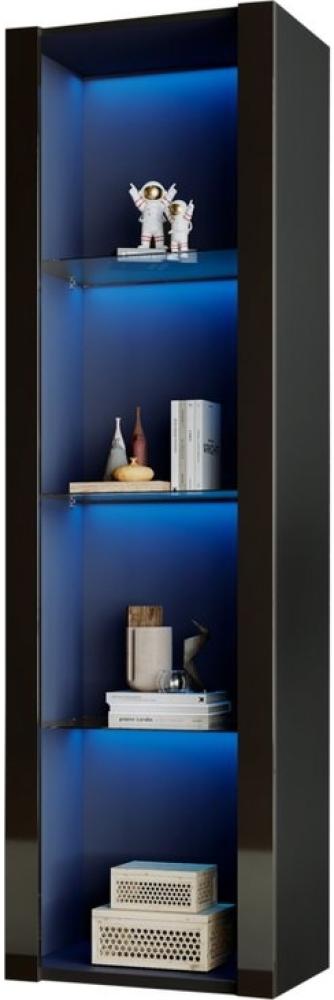 REDOM Vitrine Standvitrine Glasvitrine (4 Fächern, 3 Glasfächer, ohne Tür) APP Steurung mit LED-Beleuchtung,55*38*166cm Bild 1