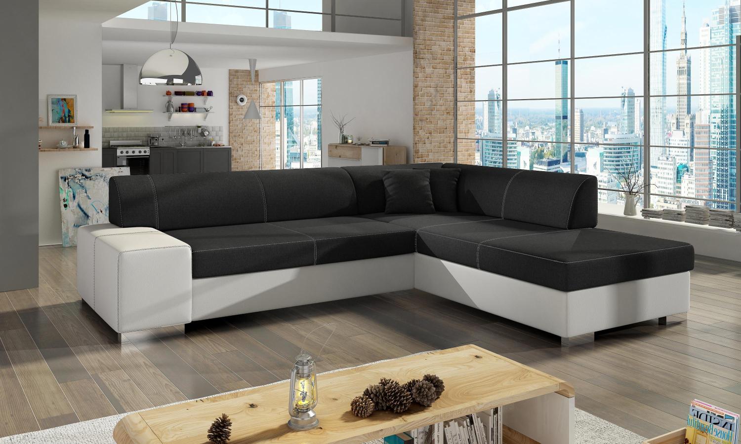 Wohnideebilder Porto Schwarz Ecksofas & Eckcouches P31 Bild 1