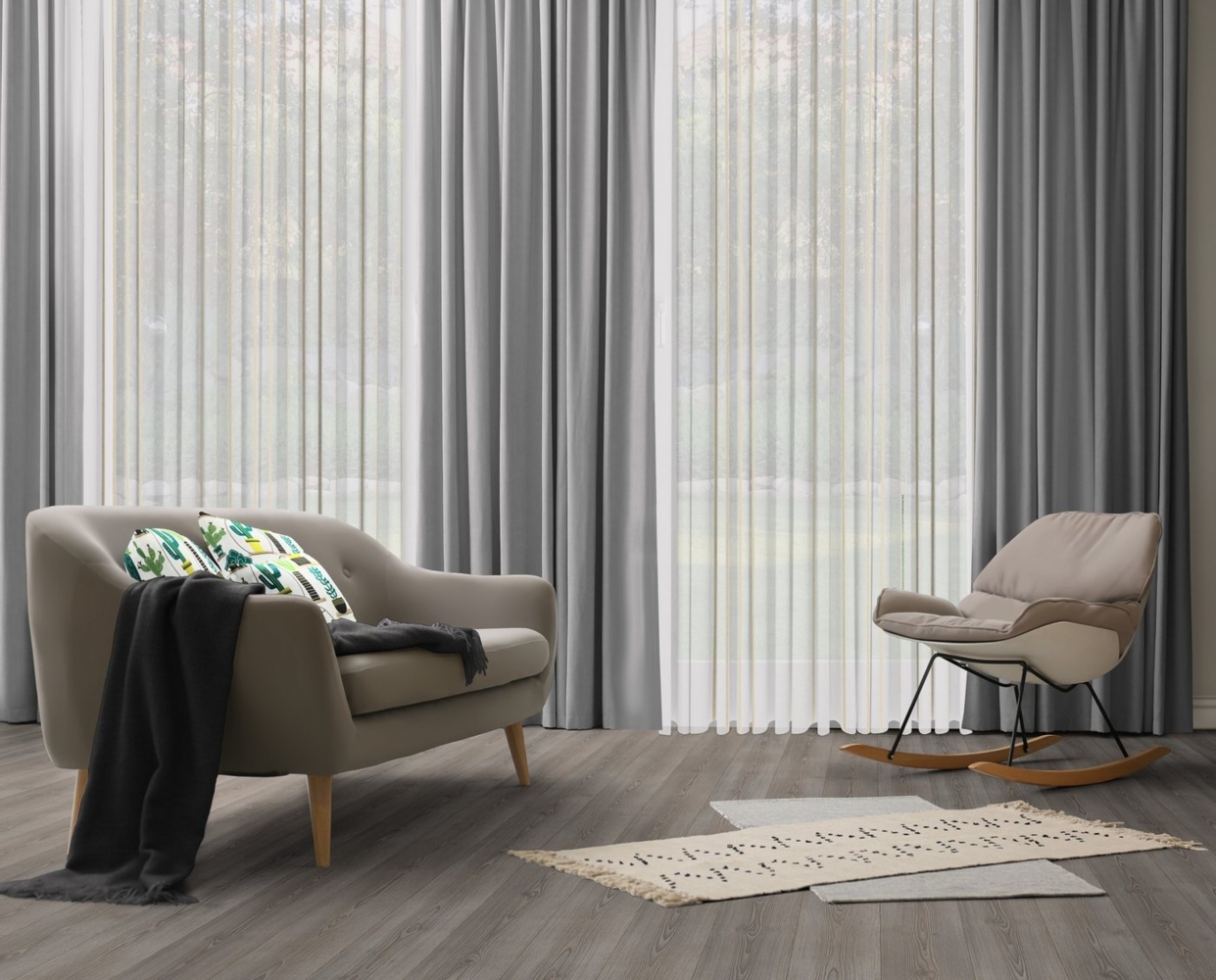 Wirth Vorhang Dim out (1 St), Multifunktionsband, verdunkelnd, nach Maß Bild 1