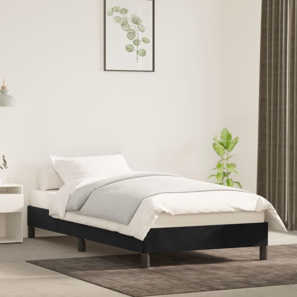 Bettgestell Schwarz 90x200 cm Samt [346954] Bild 1