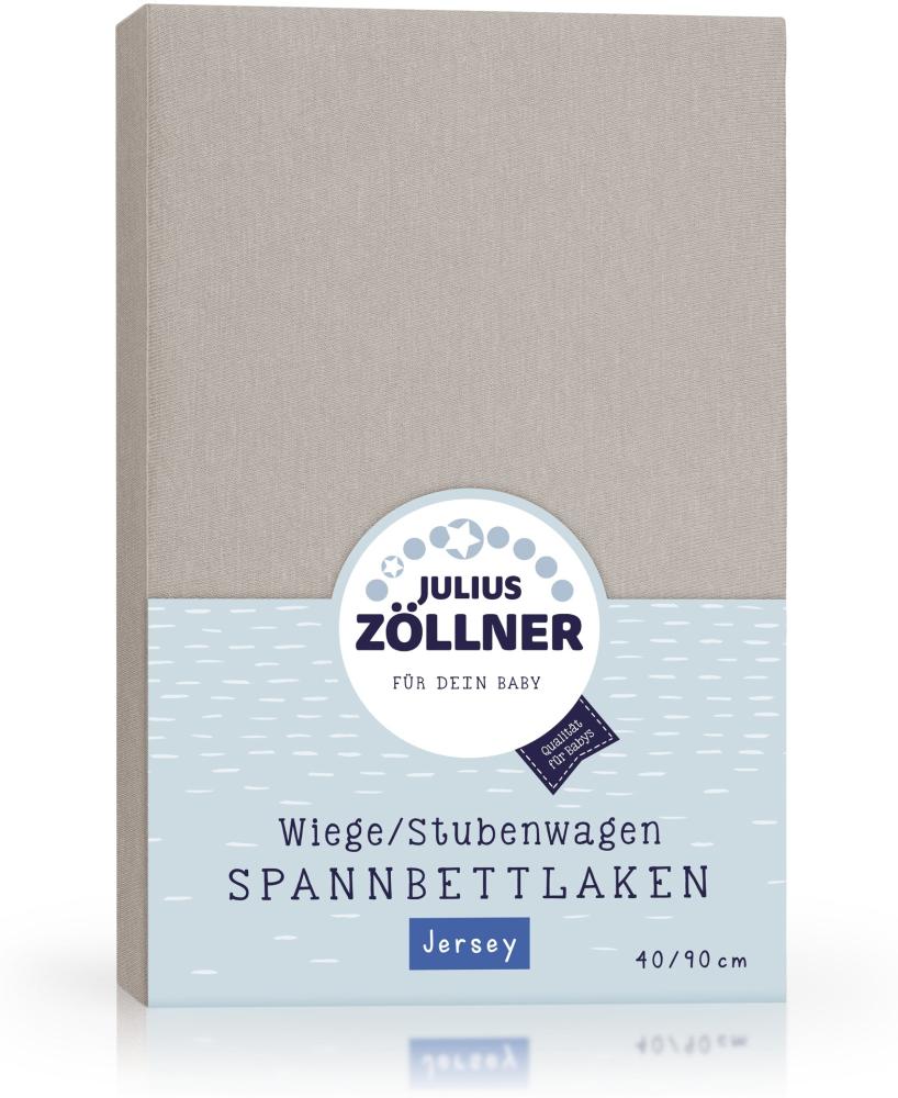 Jersey Spannbettlaken für Wiegen & Stubenwagenmatratzen 90x 40 cm, taupe Bild 1