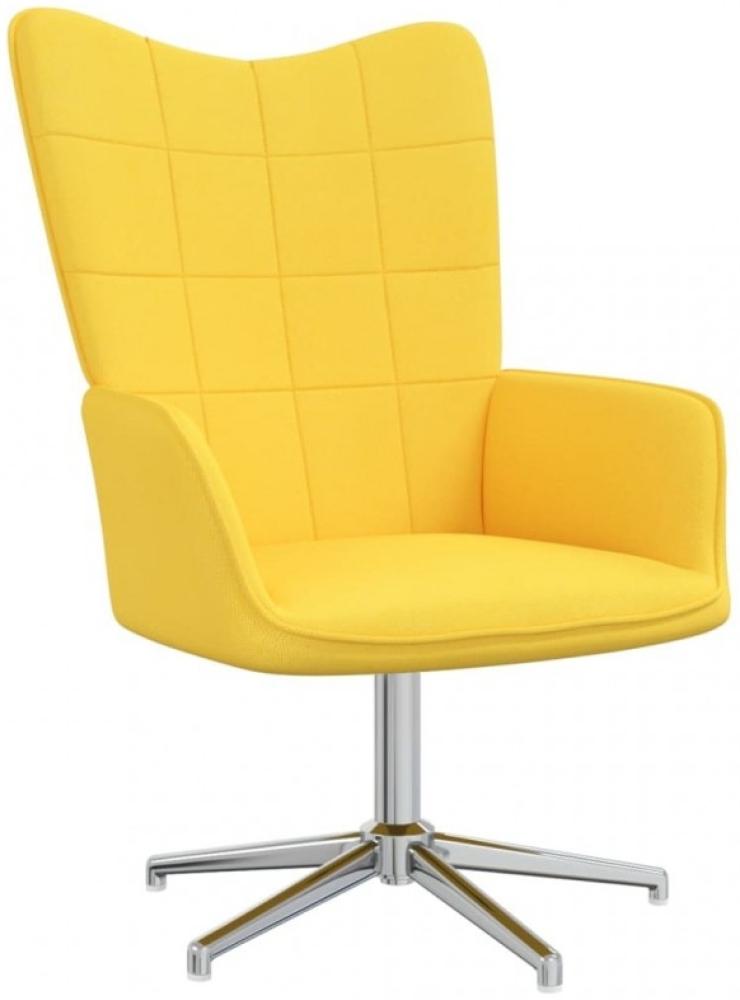 vidaXL Relaxsessel Senfgelb Stoff, Drehbar [327992] Bild 1
