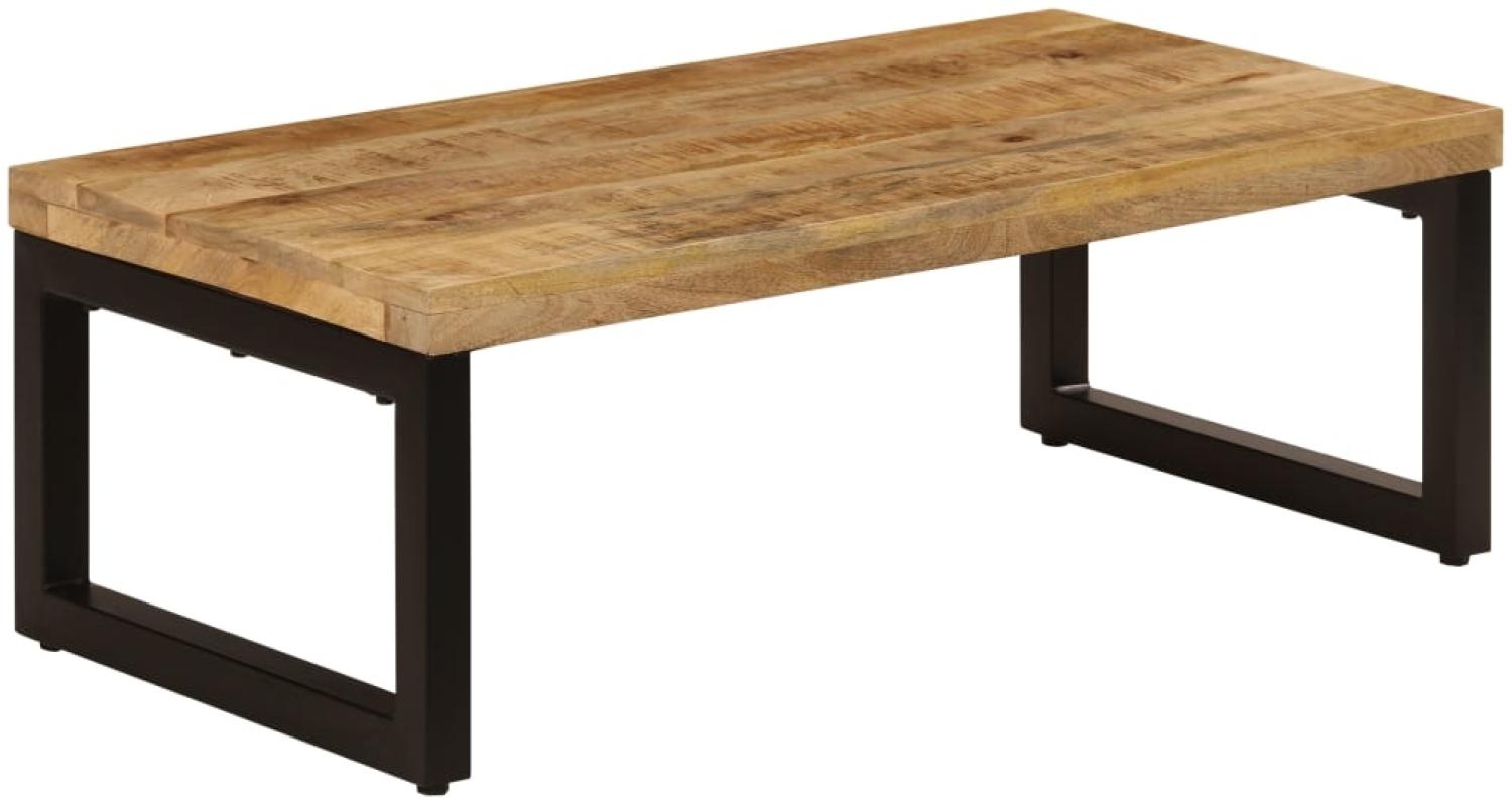 vidaXL Couchtisch 100x50x35 cm Massivholz Mango und Stahl 247337 Bild 1