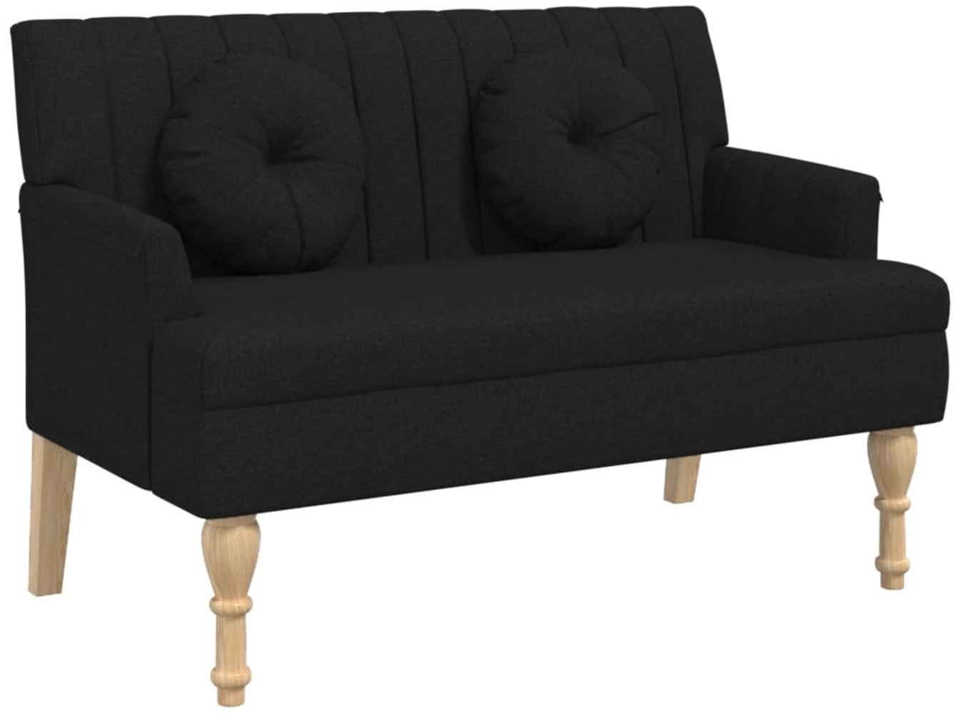 vidaXL Sitzbank mit Kissen Schwarz 113x64,5x75,5 cm Stoff 372132 Bild 1