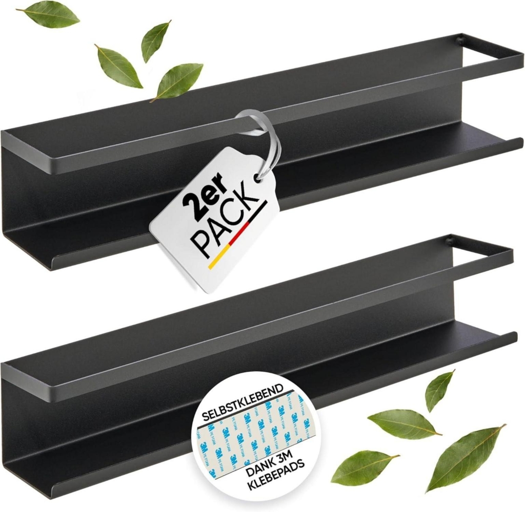 LIKAYA Gewürzregal 2er Set für Gewürzgläser Ankerkraut 3M™ Klebepads. SubElemente Bild 1