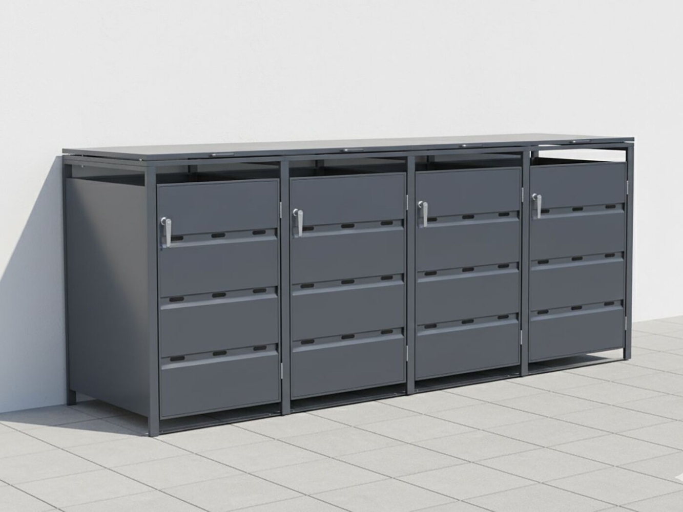 StarLine 4er Mülltonnenbox Stabilo 240 l Anthrazit Bild 1