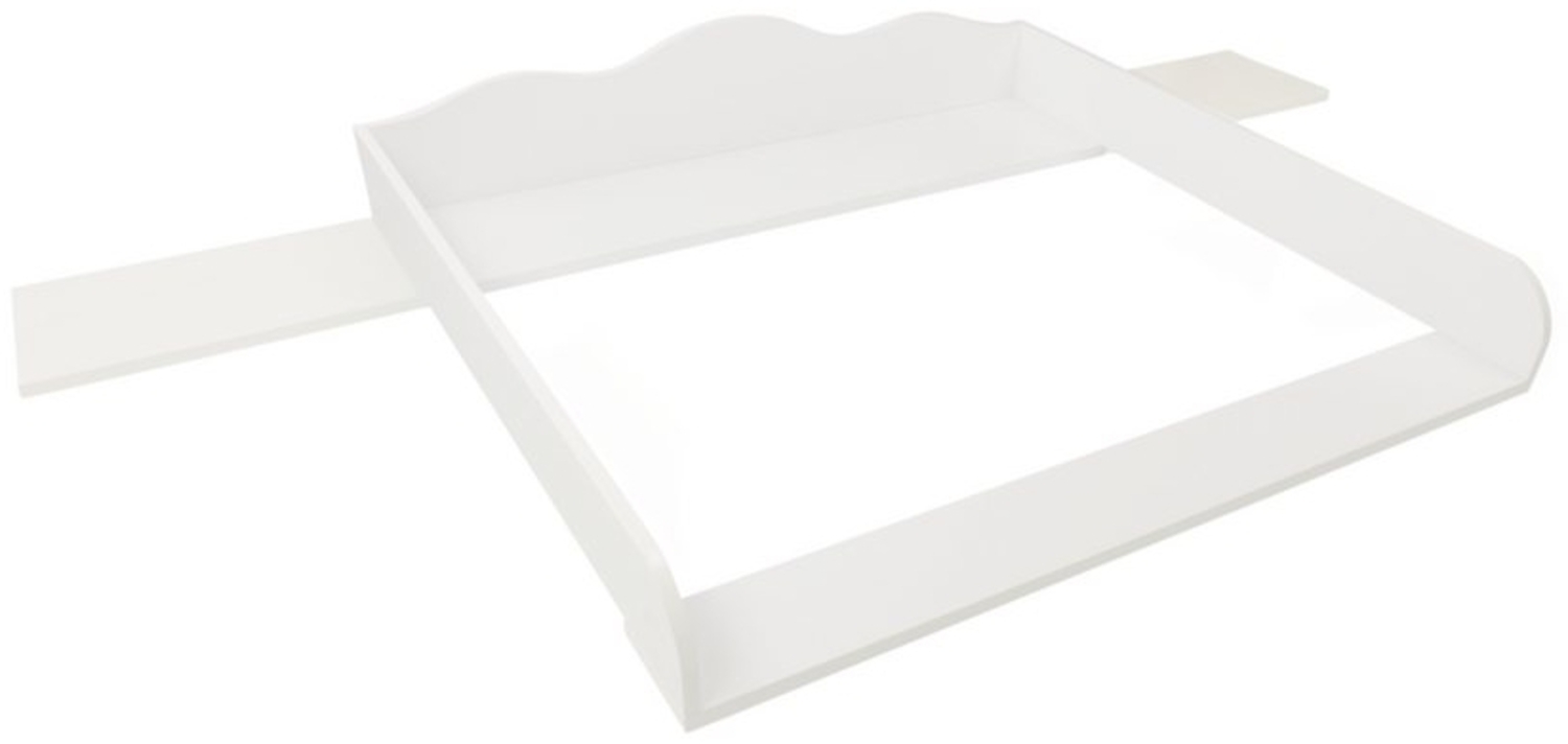 Puckdaddy Wickelaufsatz Emil 160 x 80 x 15 cm aus Holz in Weiß für IKEA Hemnes Kommoden Bild 1