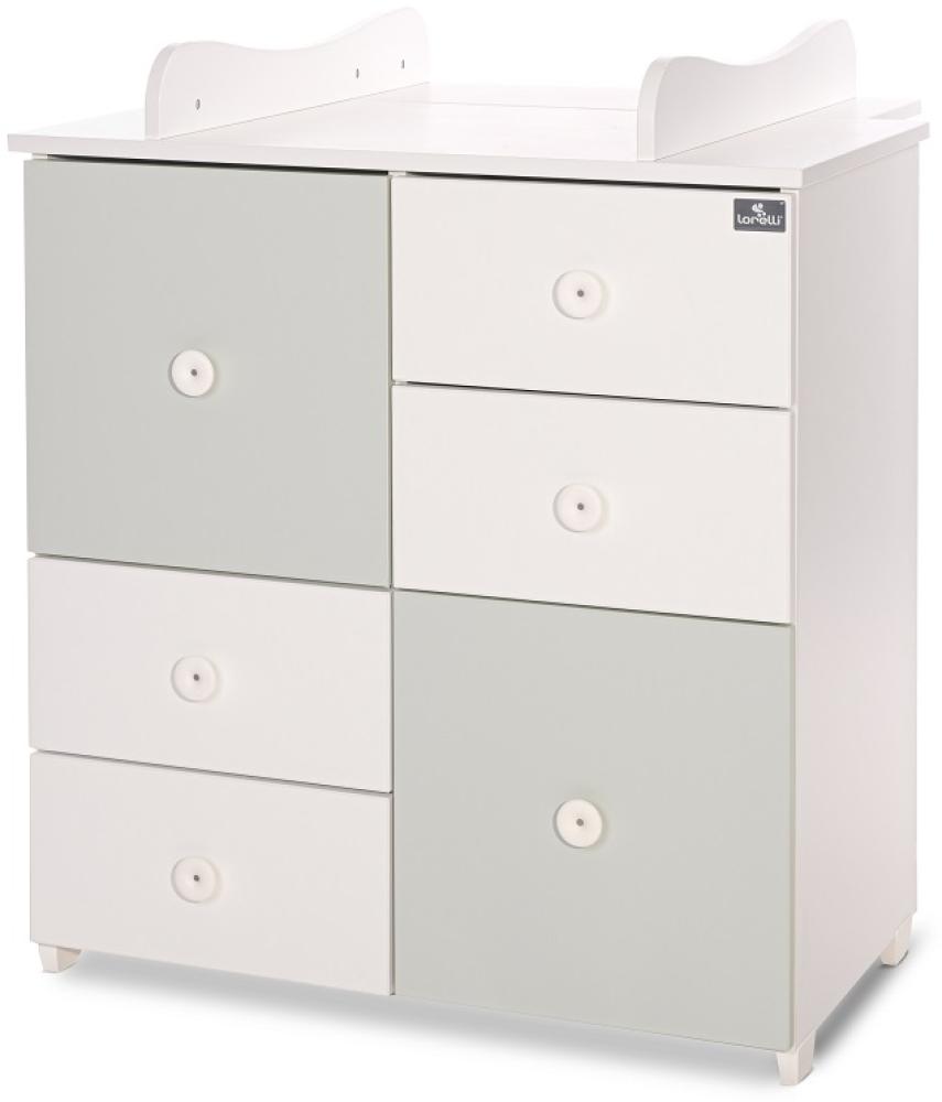 Lorelli Kommode Cupboard 83 x 71 x 96 cm, 4 Schubladen, 2 Türen mit Regalboden grün Bild 1