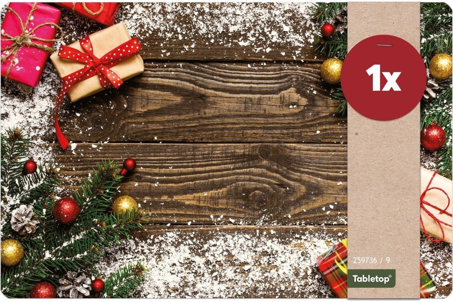 matches21 HOME & HOBBY Platzset Abwaschbares Tischset Weihnachten Geschenke, (1-St), Platzsets als Tisch-Untersetzer und Tisch-Deko für Esstisch Teller Bild 1