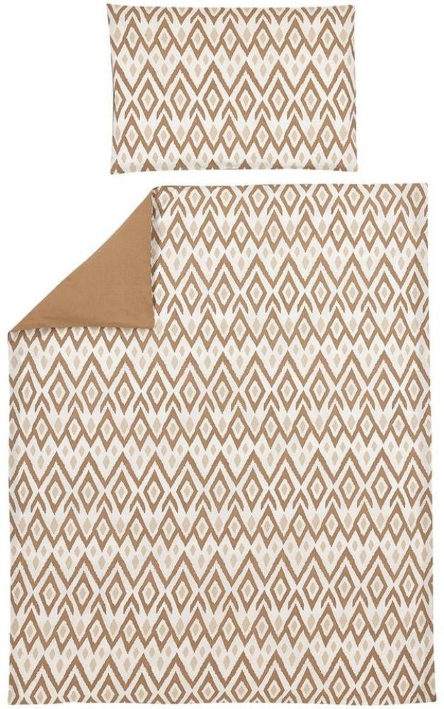 Meyco Ikat Bettbezug Sand / Toffee 100 x 135 Braun Bild 1