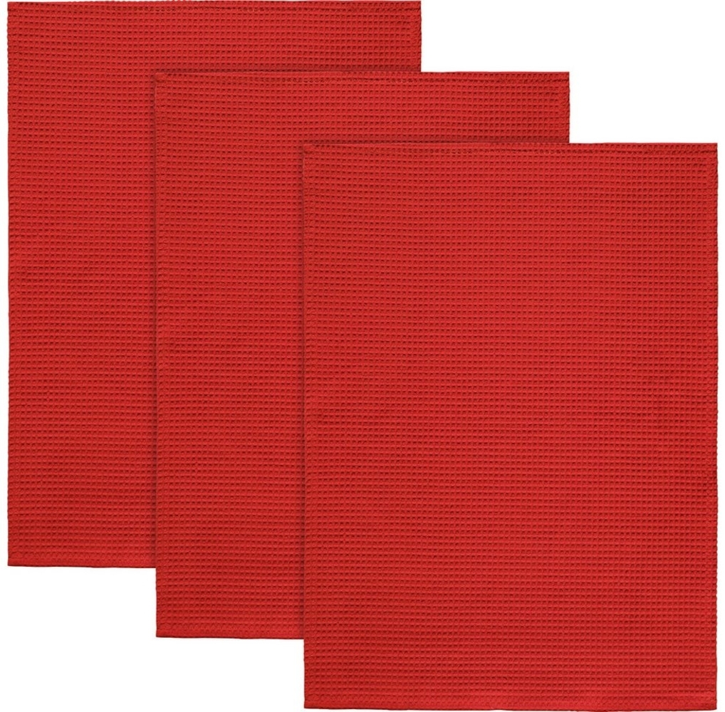 Erwin Müller Geschirrtuch Geschirrtuch 3er-Pack, Piqué Uni Bild 1