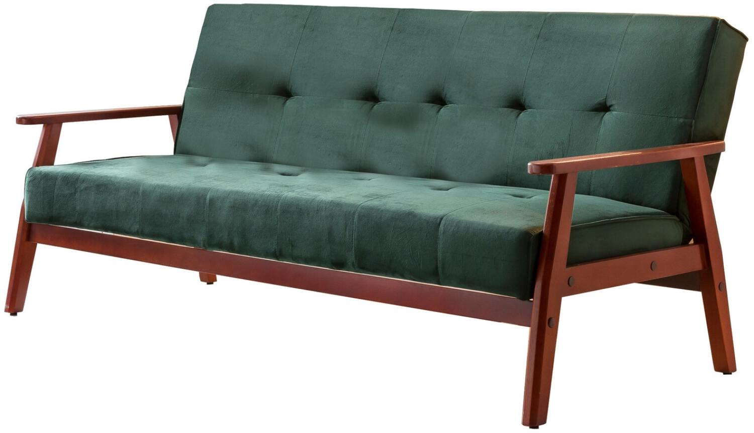 Schlafsofa 190 x 85 x 81 cm Samt Tannengrün Bild 1