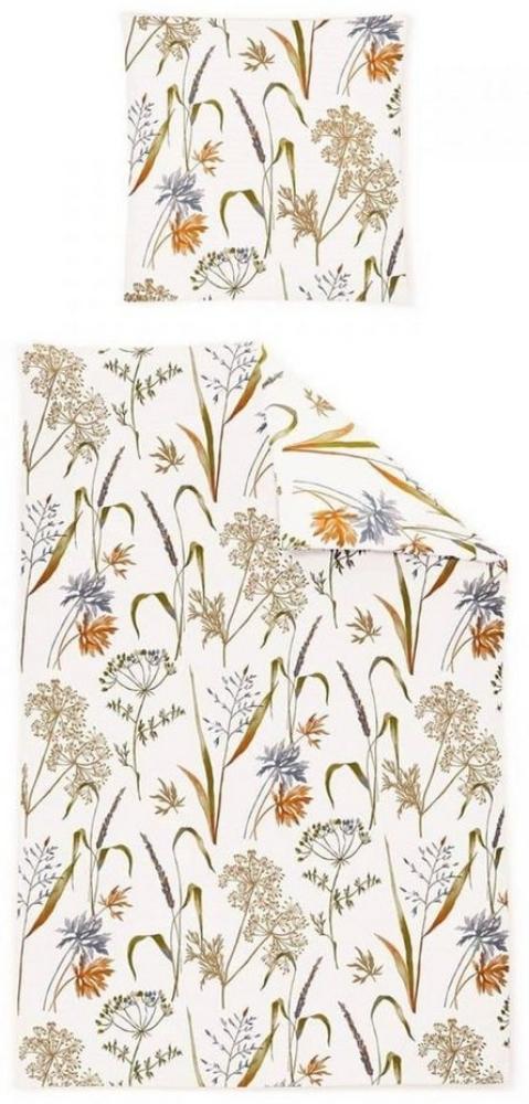 Irisette Feinbiber Bettwäsche Koala 135x200 Gräser Wiesenblumen creme 8425-90 Bild 1