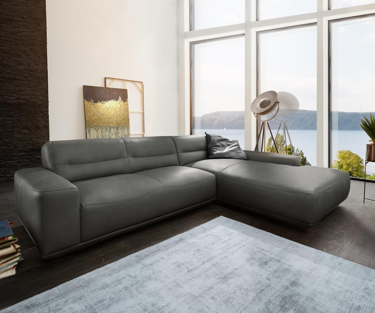 Ecksofa William 300x200 Anthrazit Longchair rechts elektr. Sitztiefenverstellung by W. Schillig Bild 1