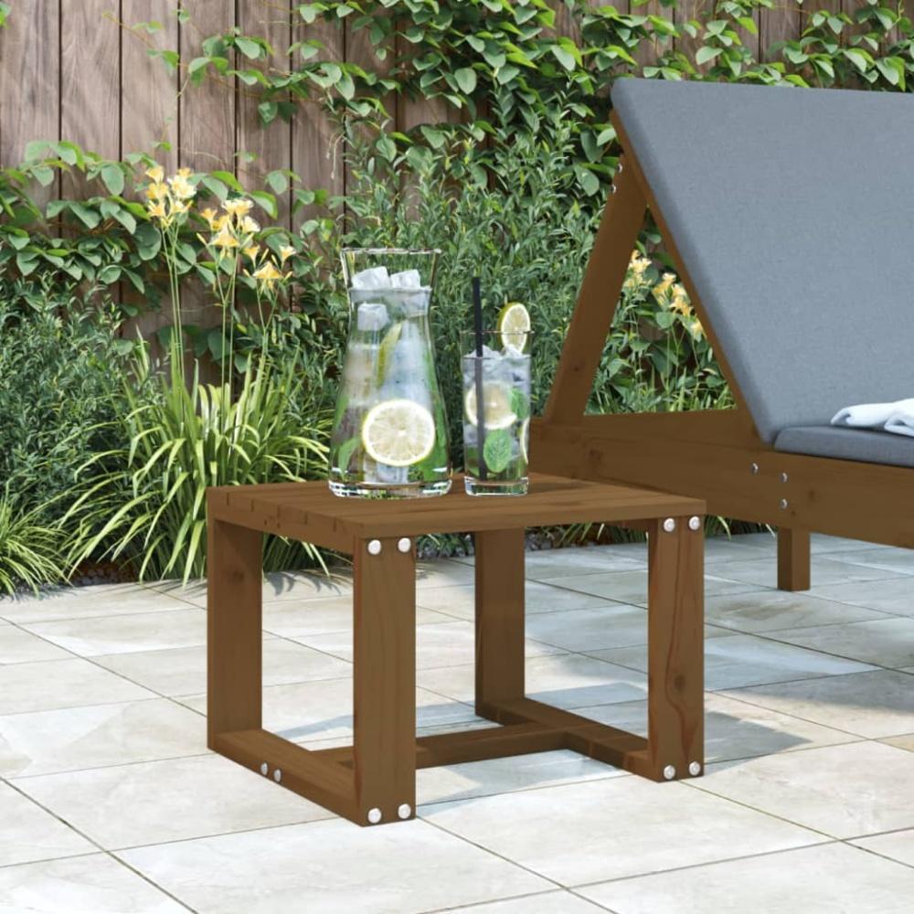 vidaXL Garten-Beistelltisch Honigbraun 40x38x28,5 cm Massivholz Kiefer 825082 Bild 1