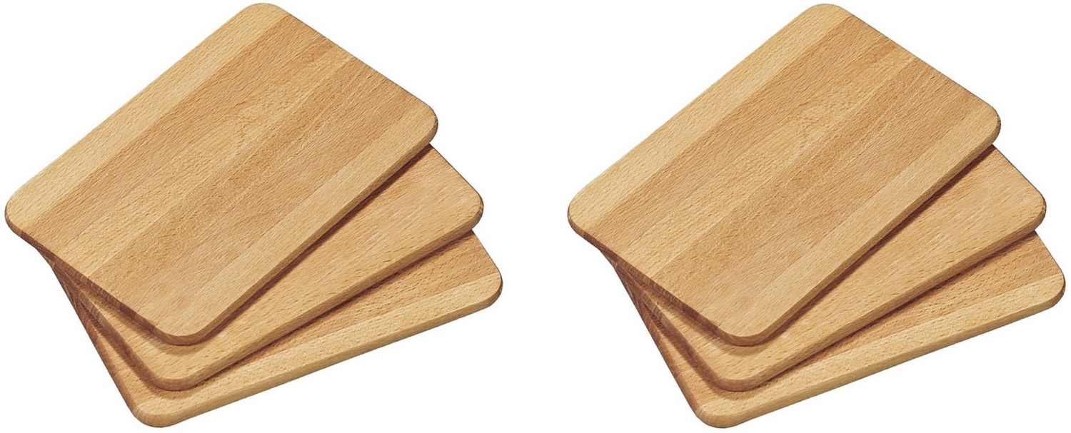 KESPER | 6er Pack | Frühstücksbrett Frühstücksbrettchen Essbrett | Buchenholz FSC-zertifiziert | idealer Begleiter zum Frühstückstisch Bild 1