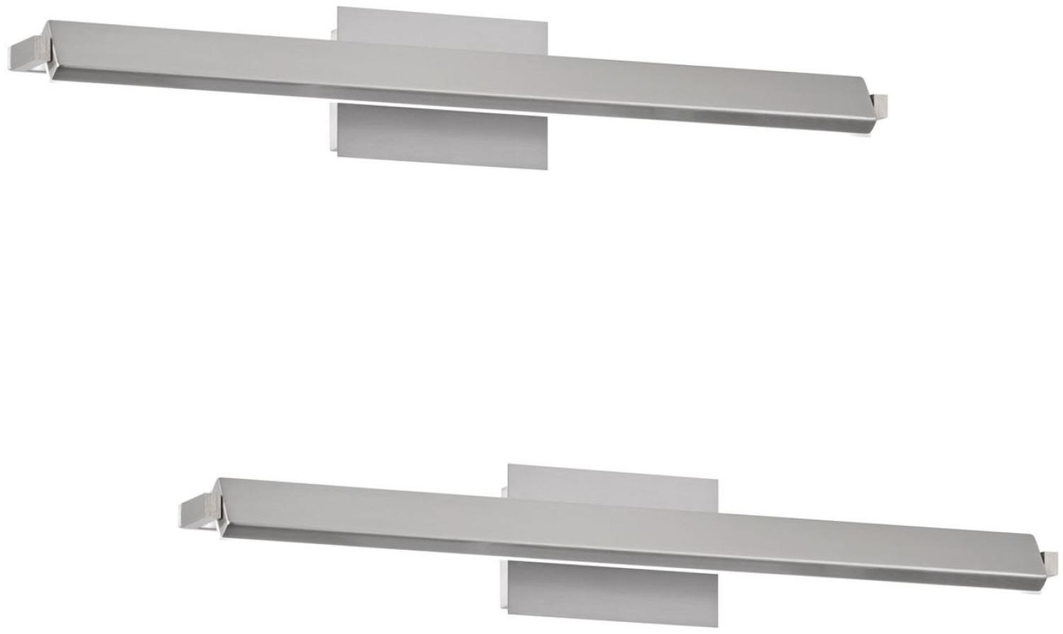 2er SET LED Wandlampen Silber schwenkbar & dimmbar 60cm lang Bild 1