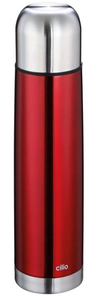 Cilio 1L Isolierflasche mit Becher Colore | Metallic rot Bild 1