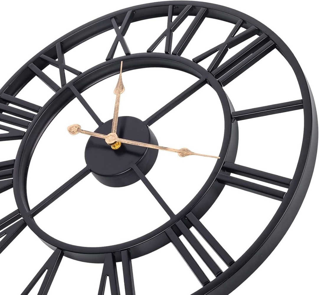 Youyijia Bodenschutzmatte Large Wall Clock in Vintage Style Wall Clock Bild 1