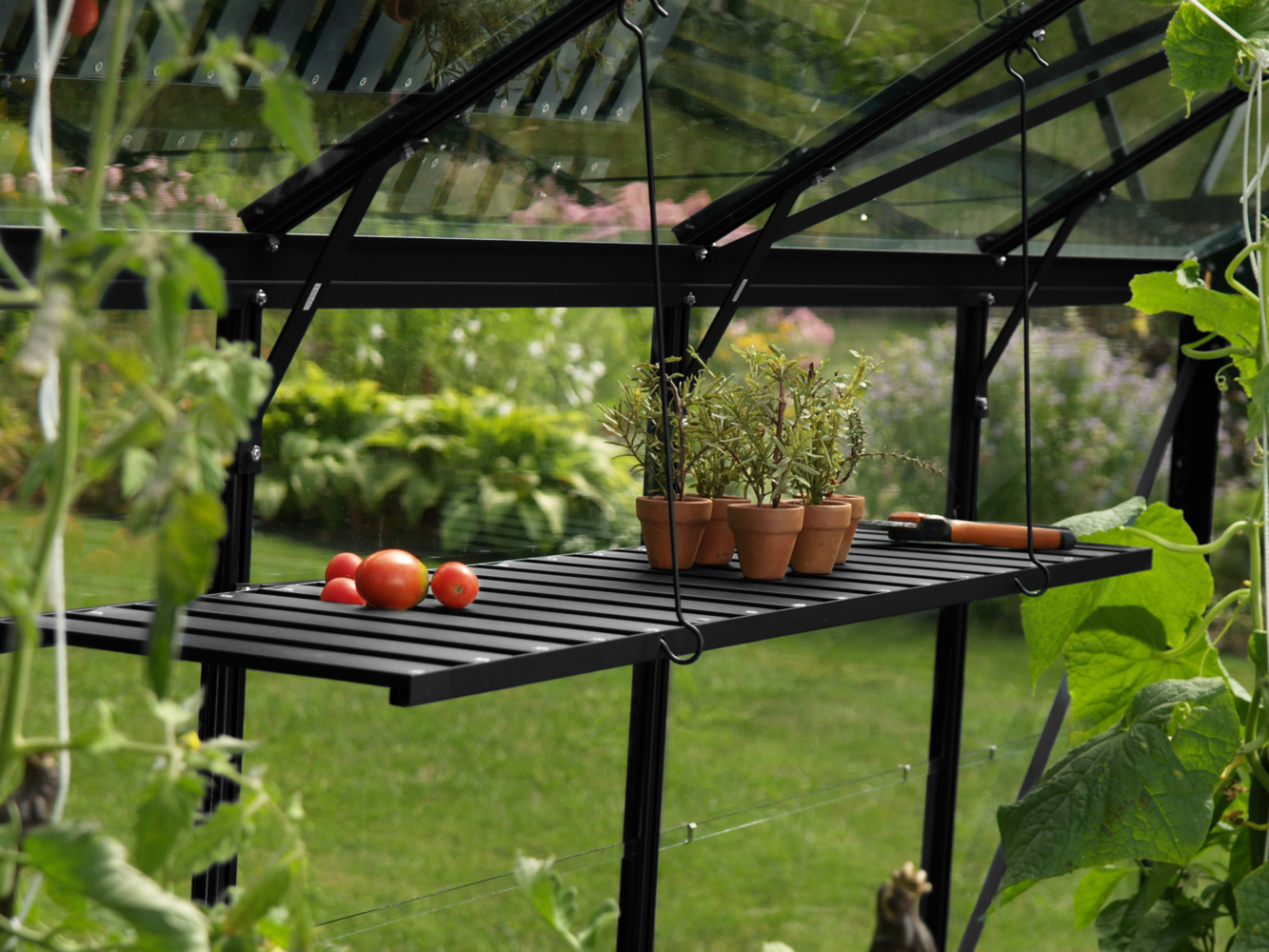 Vitavia Abklappbares Alu-Wandregal, schwarz, 120 x 31 cm Bild 1