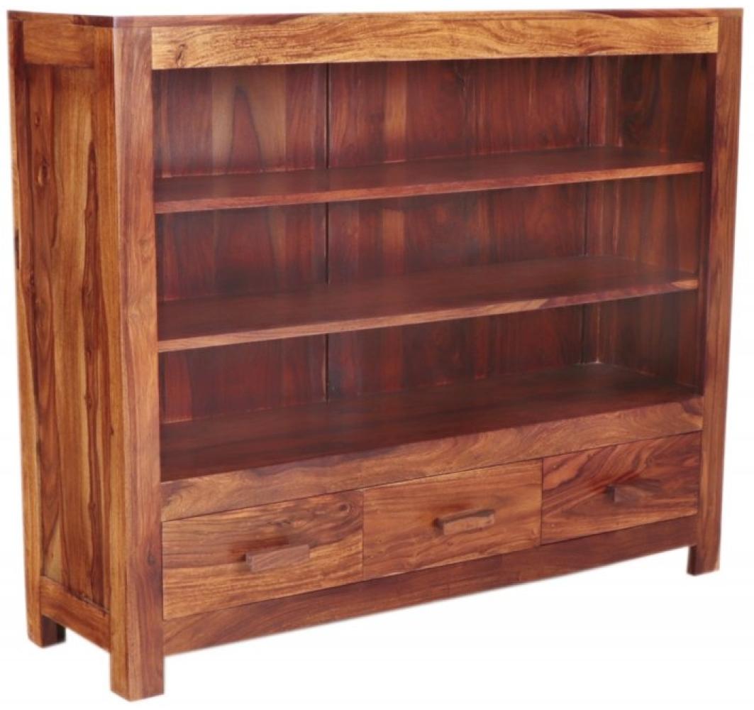 Bücherregal Kali 120x100x35 aus indischem Sheesham-Massivholz Bild 1