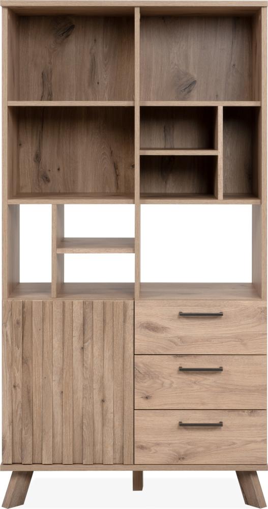 Highboard >Wellington< (BxHxT: 84,5x160x40 cm) in Schwedeneiche Bild 1