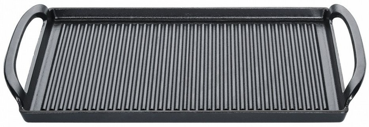 Küchenprofi Grillplatte, Gusseisen emailliert schwarz, 23 x 38 x 2 cm Bild 1