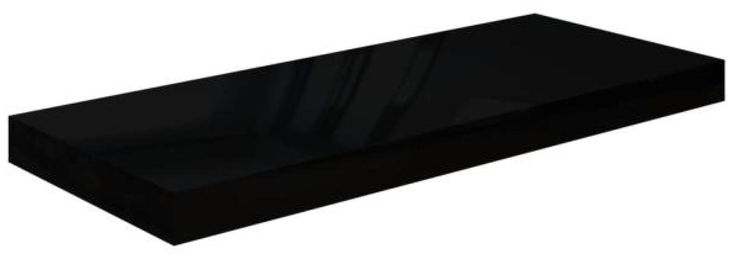 vidaXL Schweberegal Hochglanz-Schwarz 60x23,5x3,8 cm MDF 323769 Bild 1
