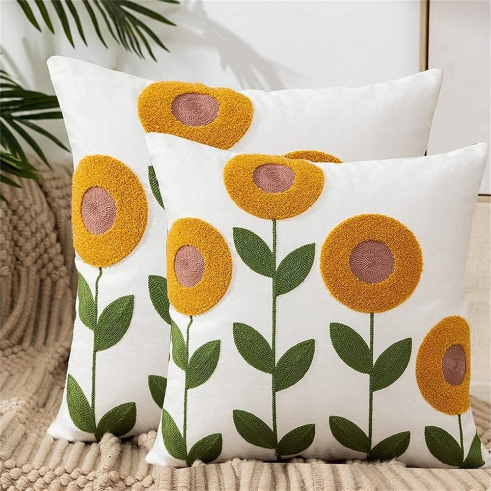 BYSURE Kissenbezüge, Abstrakte Geometrie Boho floral Sofa Kissenbezüge Bild 1