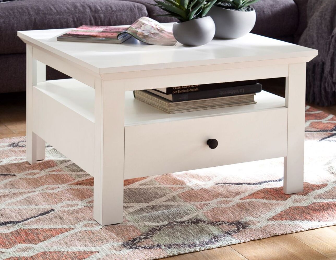 Trendteam 'Baxter' Couchtisch, Holz weiß, 70 x 45 x 70 cm Bild 1