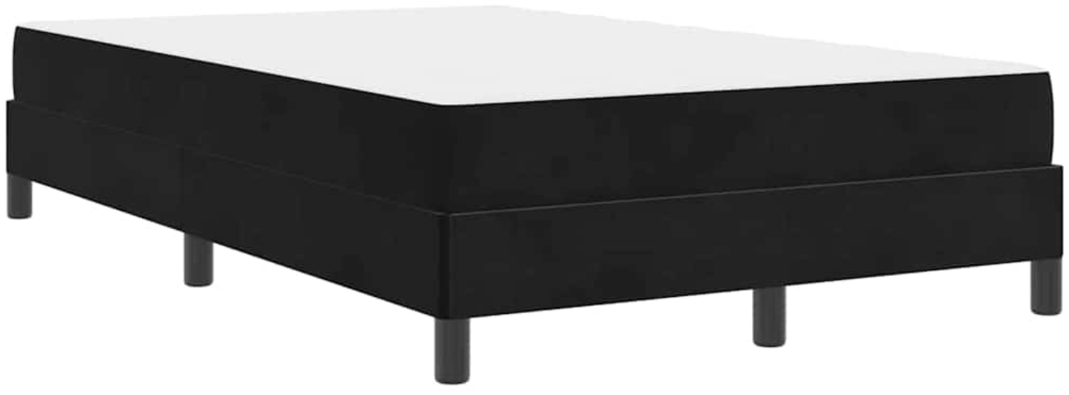 vidaXL Boxspringbett mit Matratze Schwarz 120 x 200 cm Stoff 3398685 Bild 1