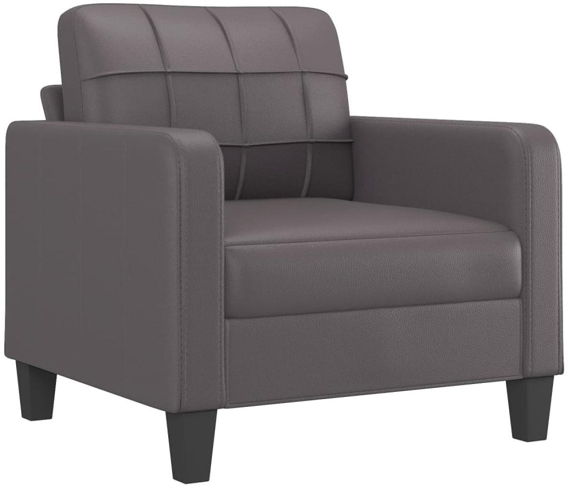vidaXL Sessel Grau 60 cm Kunstleder 359109 Bild 1