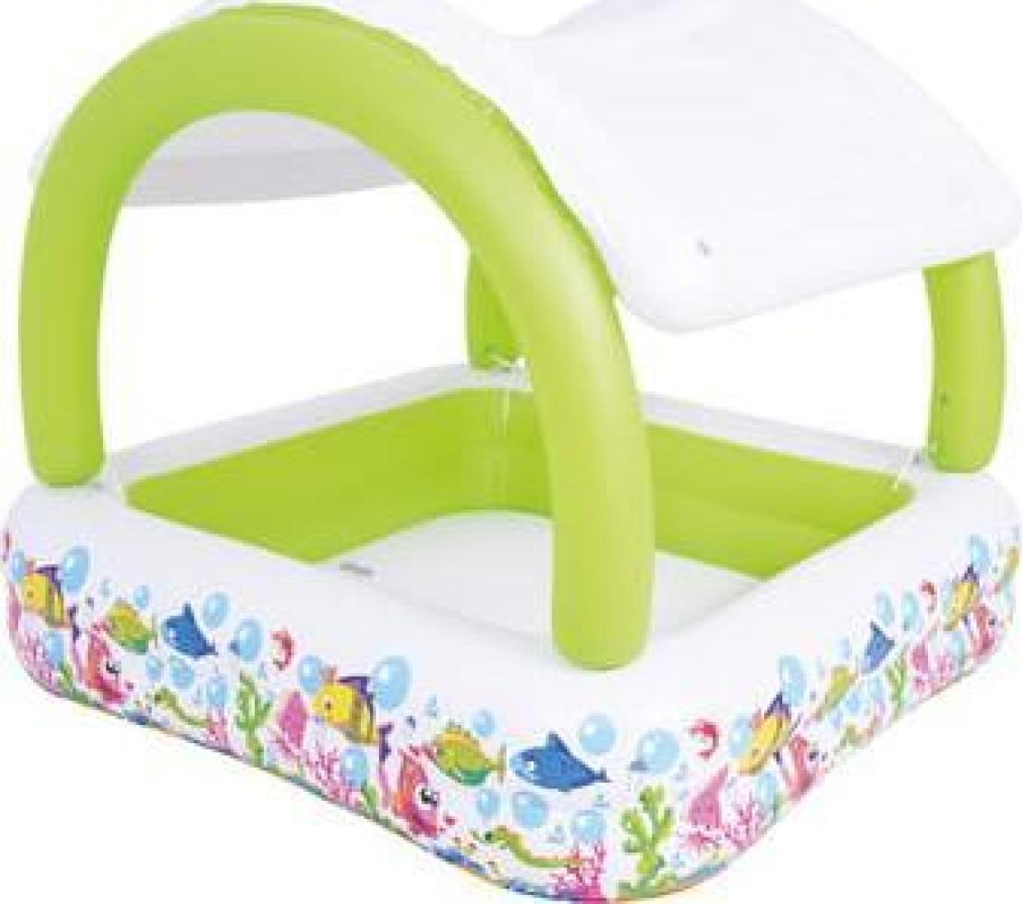 Avenli Aufblasbarer Kinderpool mit Überdachung 143 x 143 x 123 cm 51016 Bild 1