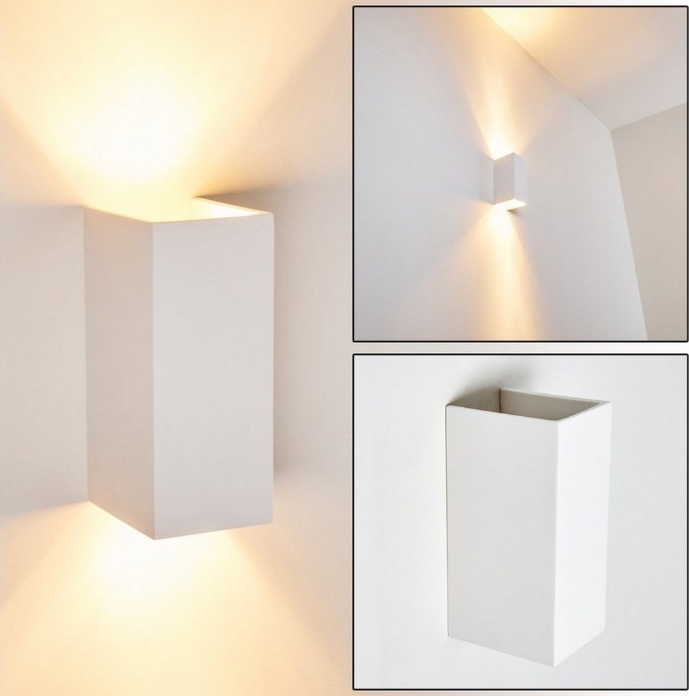 hofstein Wandleuchte »Bisenti« Wandlampe aus Keramik in Weiß, ohne Leuchtmittel, Up & Down, 2xGU10, Innen mit handelsüblichen Farben bemalbar Bild 1