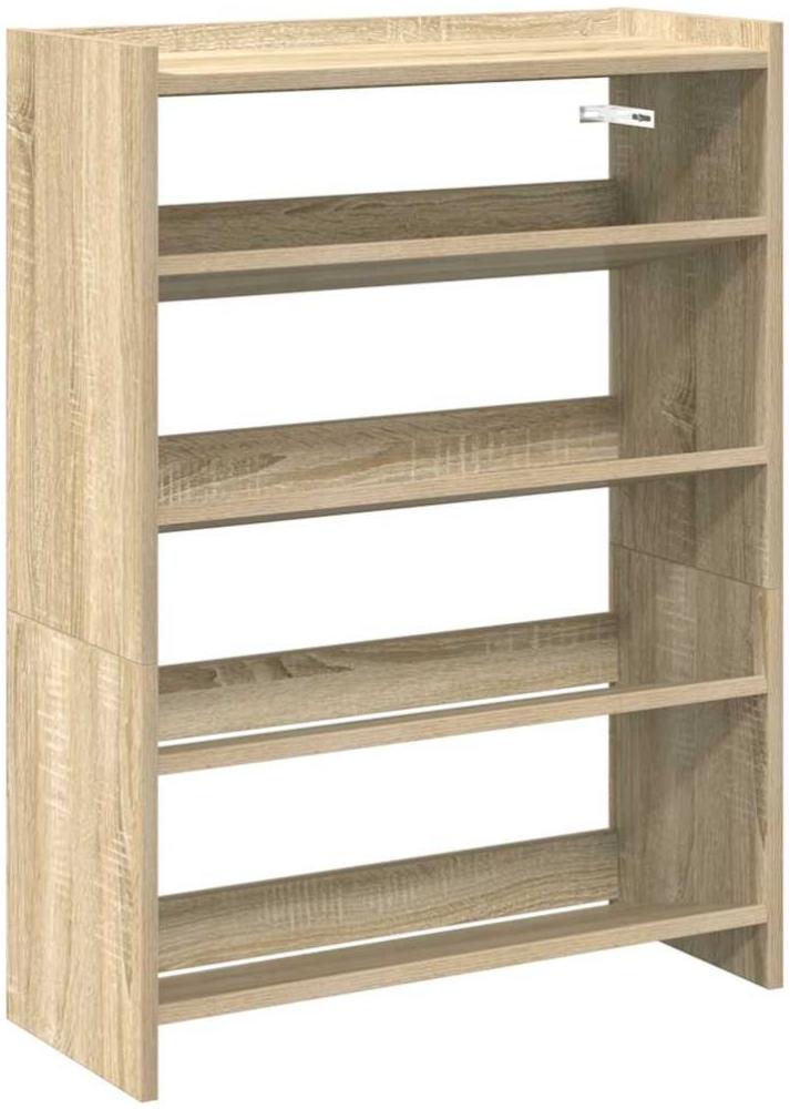 vidaXL Schuhregal Sonoma-Eiche 60x25x81 cm Holzwerkstoff 859880 Bild 1