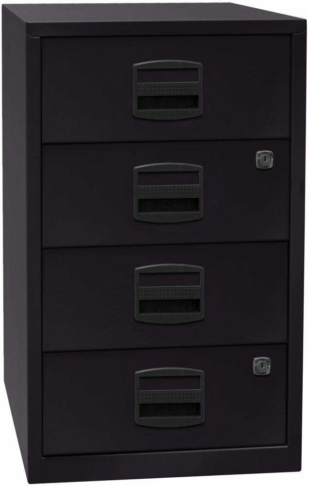 Beistellschrank PFA, 4 Universalschubladen, Farbe schwarz Bild 1