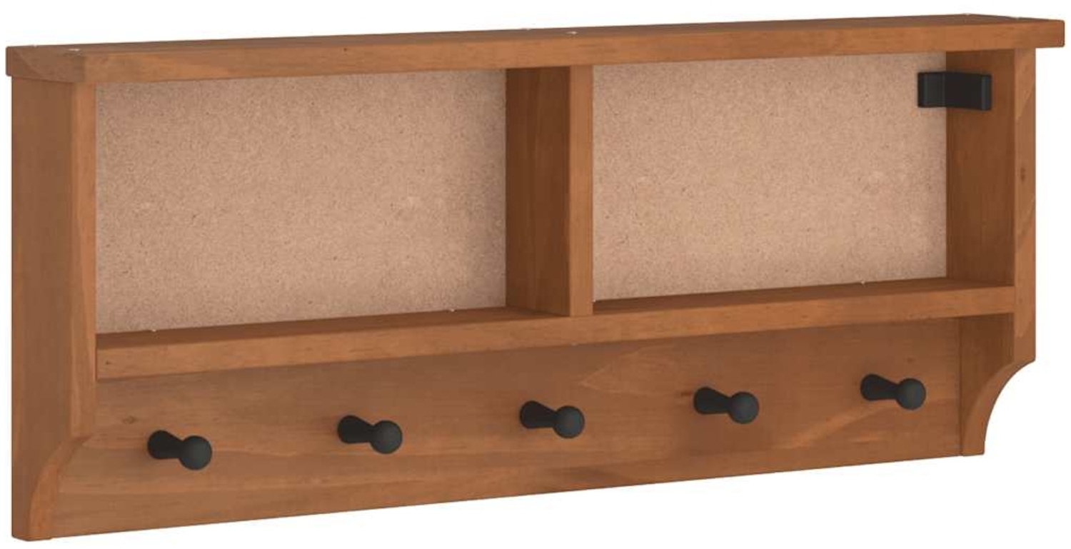 vidaXL Wandgarderobe SANDNES 87x12x35 cm Massivholz Kiefer 4010469 Bild 1