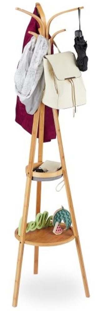 Garderobenständer Bambus mit Ablagen 10026495 Bild 1