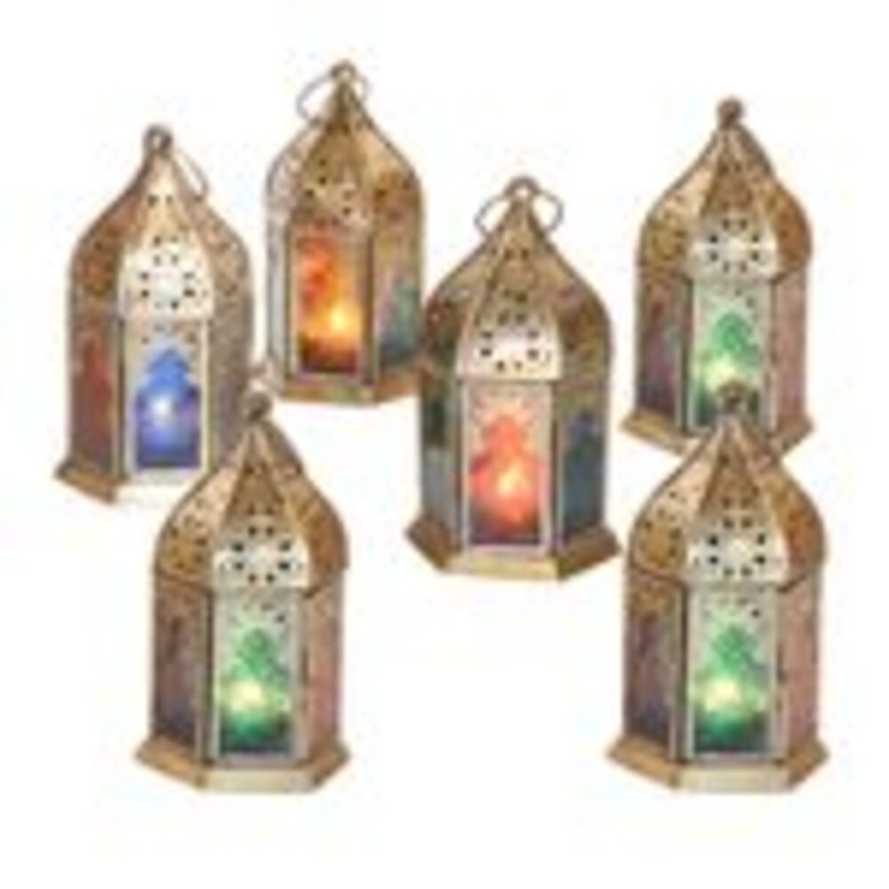 Orientalische Glas-Windlichter Nael Multifarbig 6er Set Bild 1