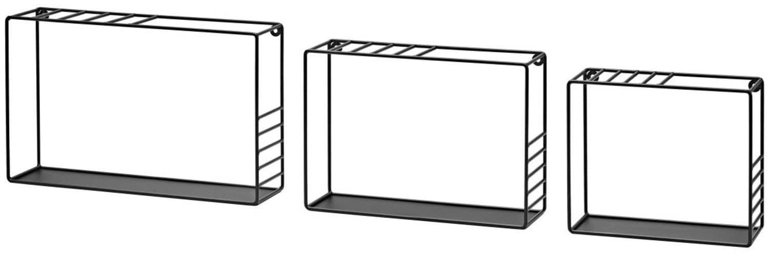 Dolle Wandregal Lynn 42 x 26 cm schwarz 3er-Set Bild 1