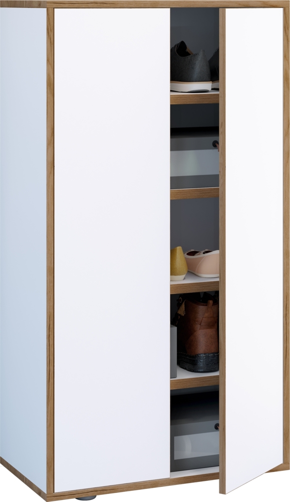 VCM Schuhschrank Salia 921023 Weiß B. 60 x H. 110 x T. 33 cm Bild 1