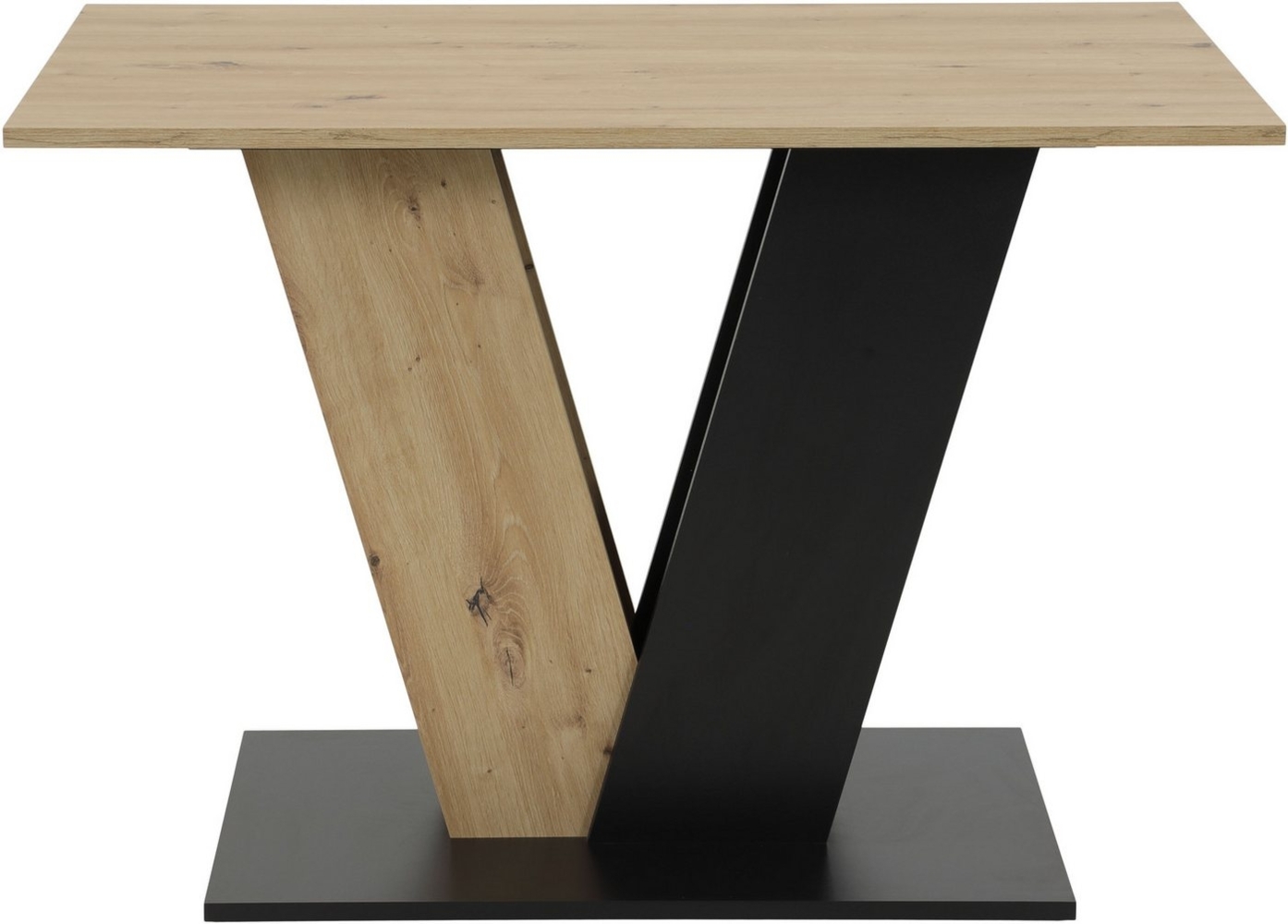 HELA Esstisch JUDITH mit ABS-Kante (1-St), Melamin, Säulentisch, V-Form, Bodenplatte farblich abgesetzt Bild 1